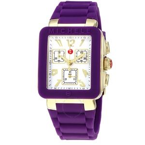 Michele Park Jelly Bean White Enamel Watch
